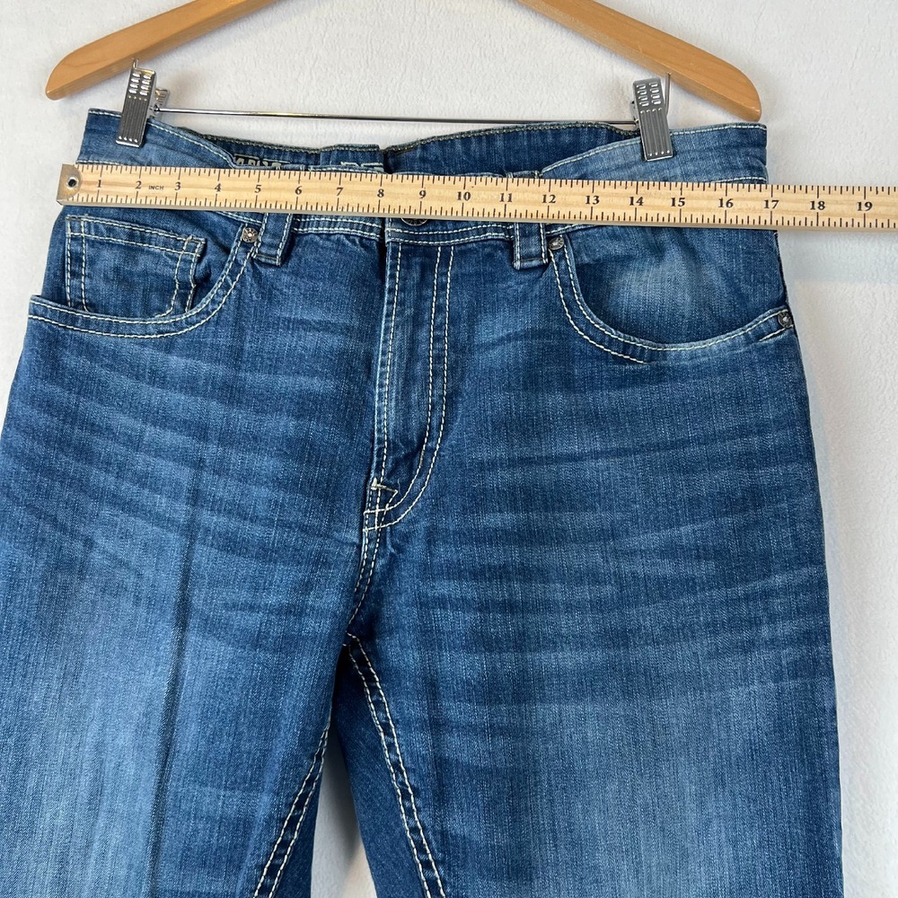 TK Axel Jeans Mens 36x34 Straight Wide Leg‎ Dark Wash Denim Cowboy Western Fit - Picture 8 of 12